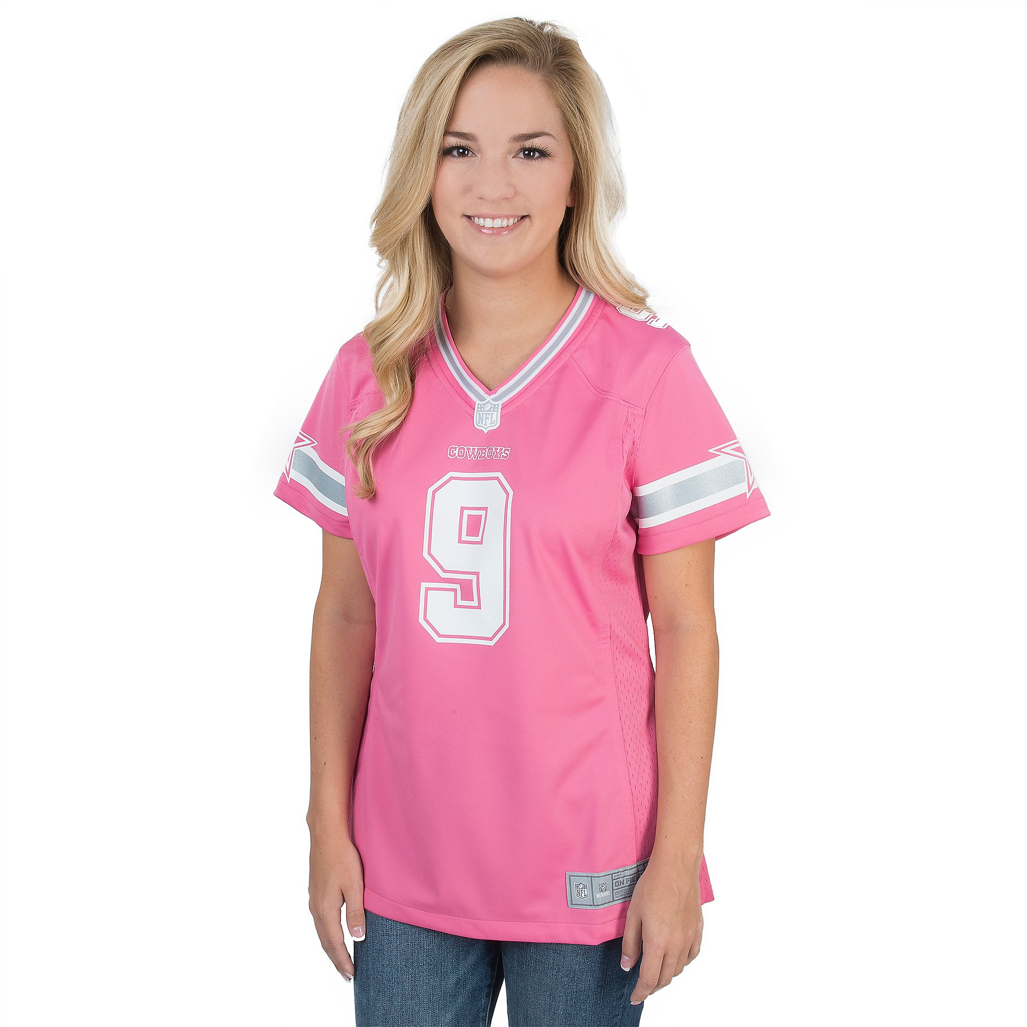 womens pink cowboys jersey